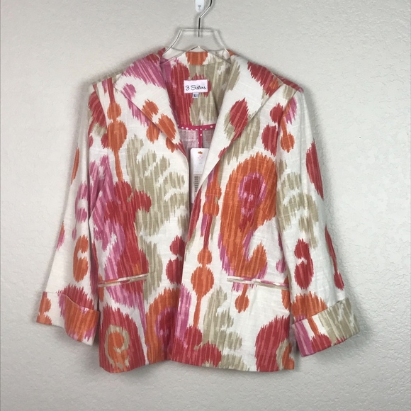 3 Sisters Womens Open Jacket 3S962 Journey Paisley - Picture 1 of 5